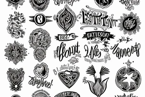 Text "Be INVESTED" tattoo idea