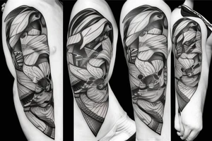 Bee with Newcastle Scarf around its neck tattoo idea
