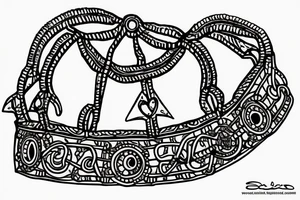 crown on chain trying to fly out. deep, dark tattoo idea