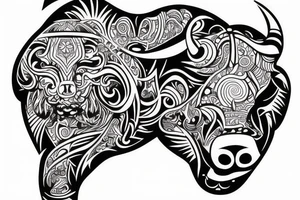 Bull vs. bear tattoo idea