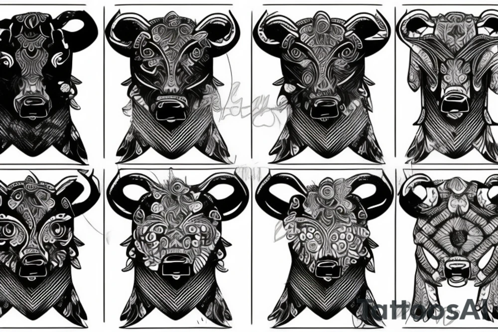 Bull vs. bear tattoo idea