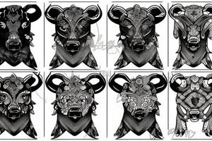 Bull vs. bear tattoo idea