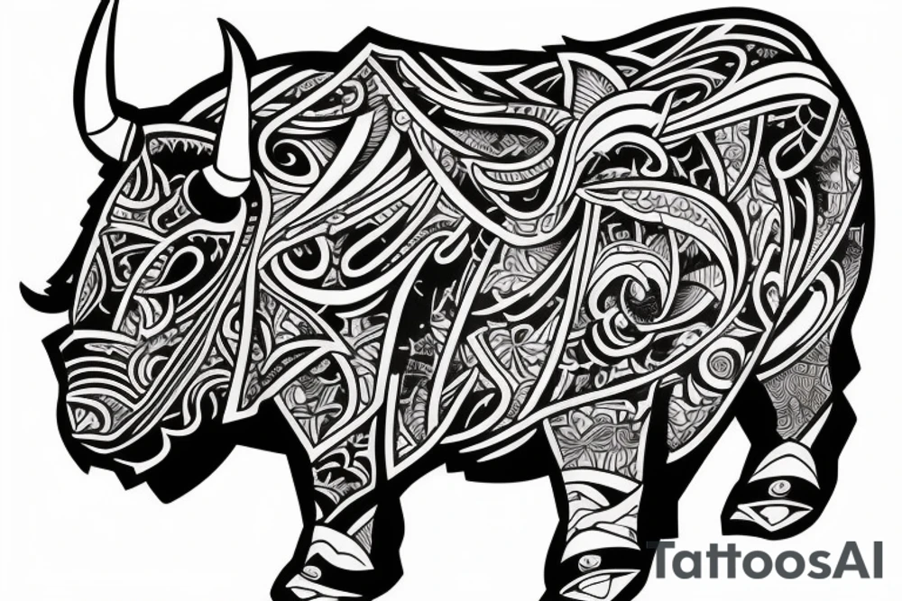 Bull vs. bear tattoo idea