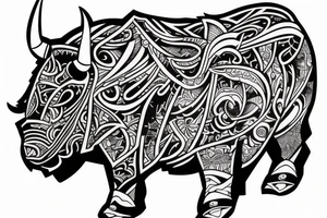 Bull vs. bear tattoo idea