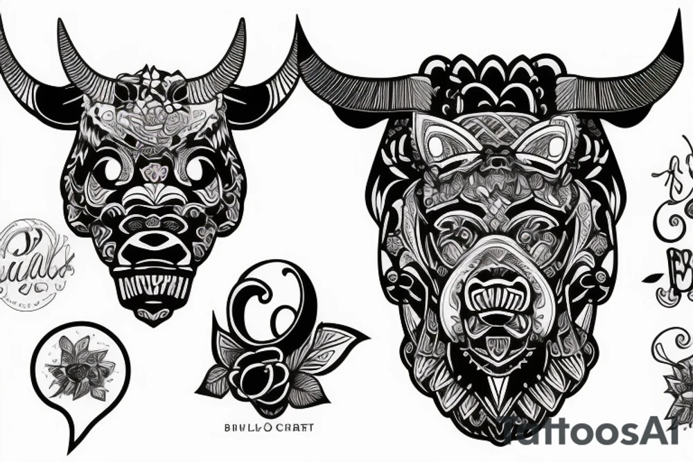 Bull vs. bear tattoo idea