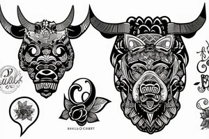 Bull vs. bear tattoo idea