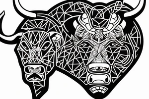 Bull vs. bear tattoo idea