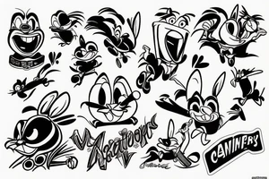 looney tunes characters tattoo idea