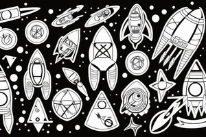 Science, rocket, abstract, space, dna tattoo idea