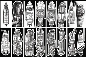 Science, rocket, abstract, space, dna tattoo idea