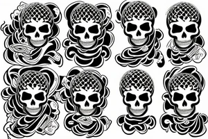 Skeleton Buddhist monk tattoo idea