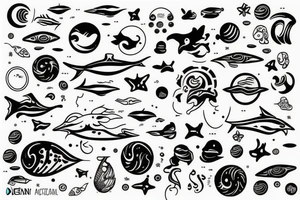 Ocean sunset tattoo idea