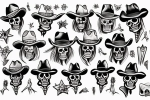 Cowboy skeleton tattoo idea