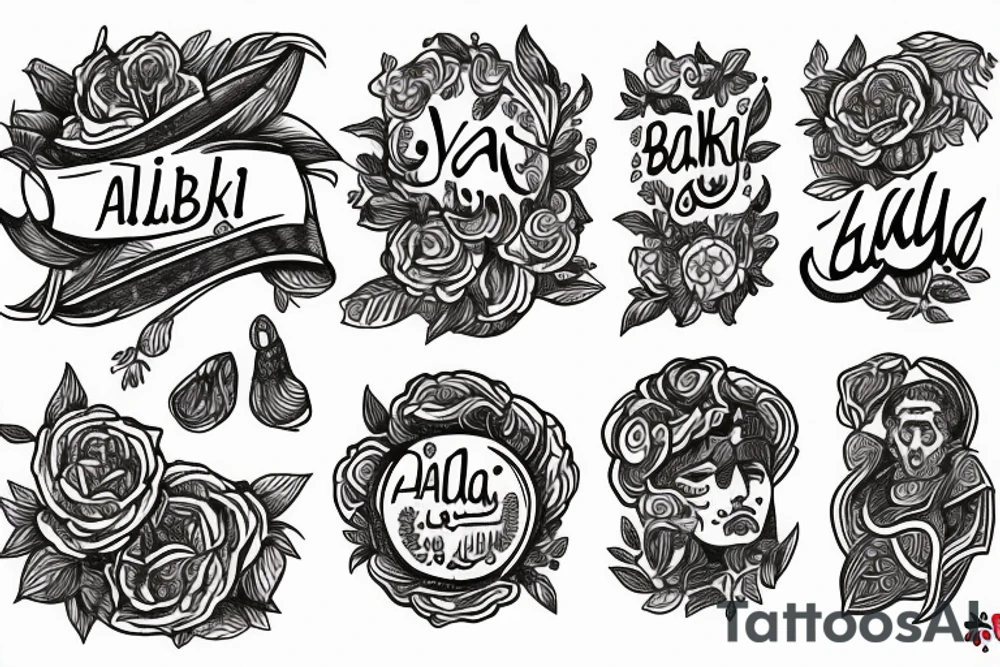 Text "babak ava yalda" tattoo idea