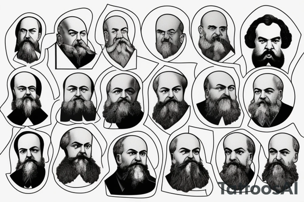 Lenin and Marx tattoo idea