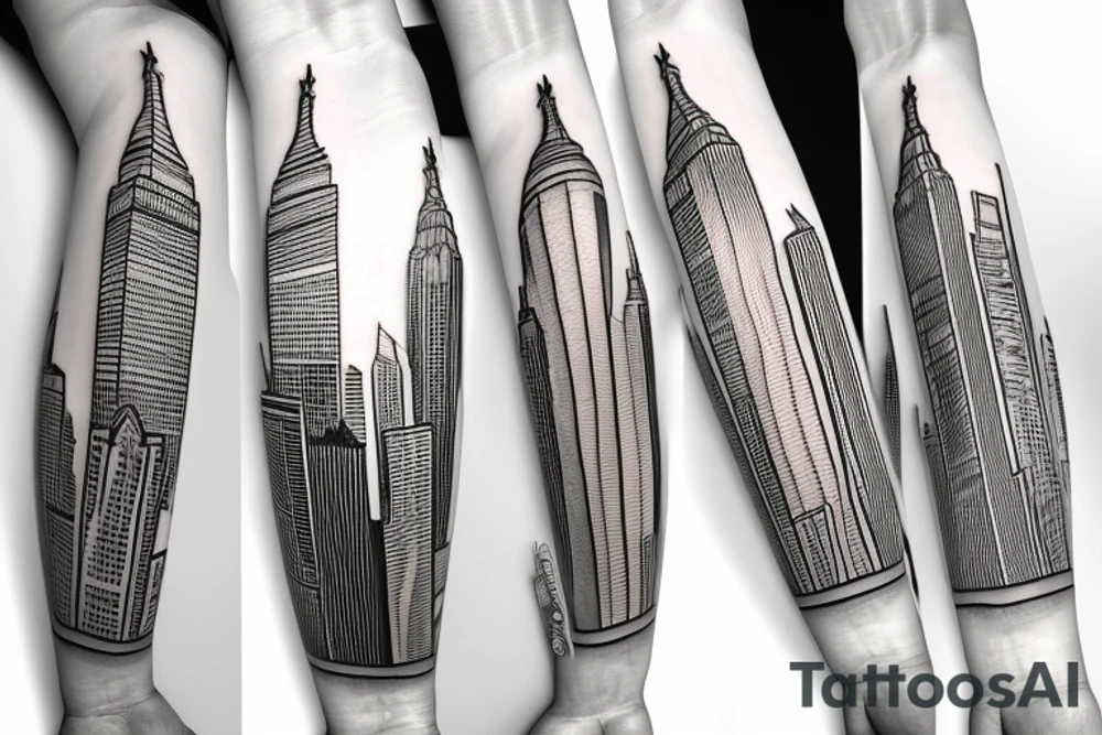 New York skyline tattoo idea