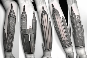 New York skyline tattoo idea