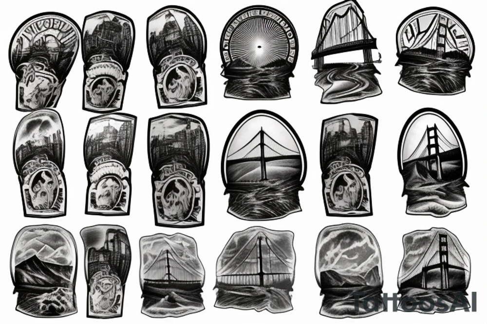 Golden gate bridge tattoo idea