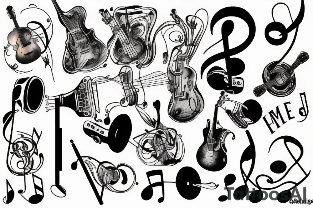 music tattoo idea