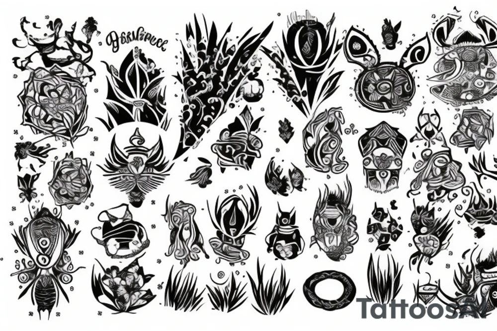kind grass magical tattoo idea