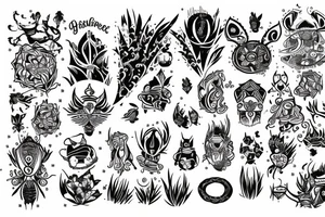 kind grass magical tattoo idea