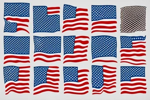 US flag waving tattoo idea