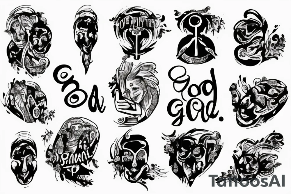 Pray, God tattoo idea