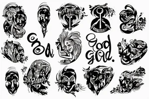 Pray, God tattoo idea