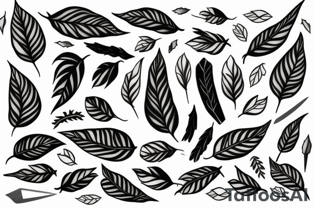 Leaf 🌿 🗡️ knife tattoo idea