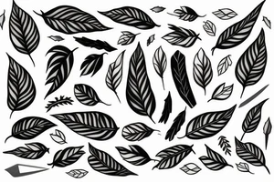 Leaf 🌿 🗡️ knife tattoo idea