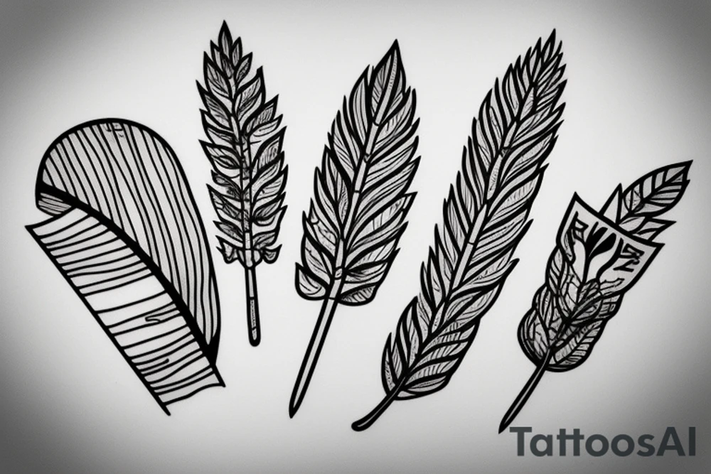 Leaf 🌿 🗡️ knife tattoo idea