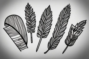 Leaf 🌿 🗡️ knife tattoo idea