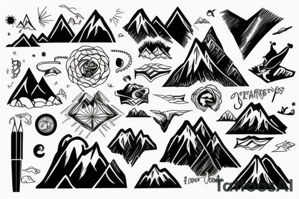 Mountains tattoo idea
