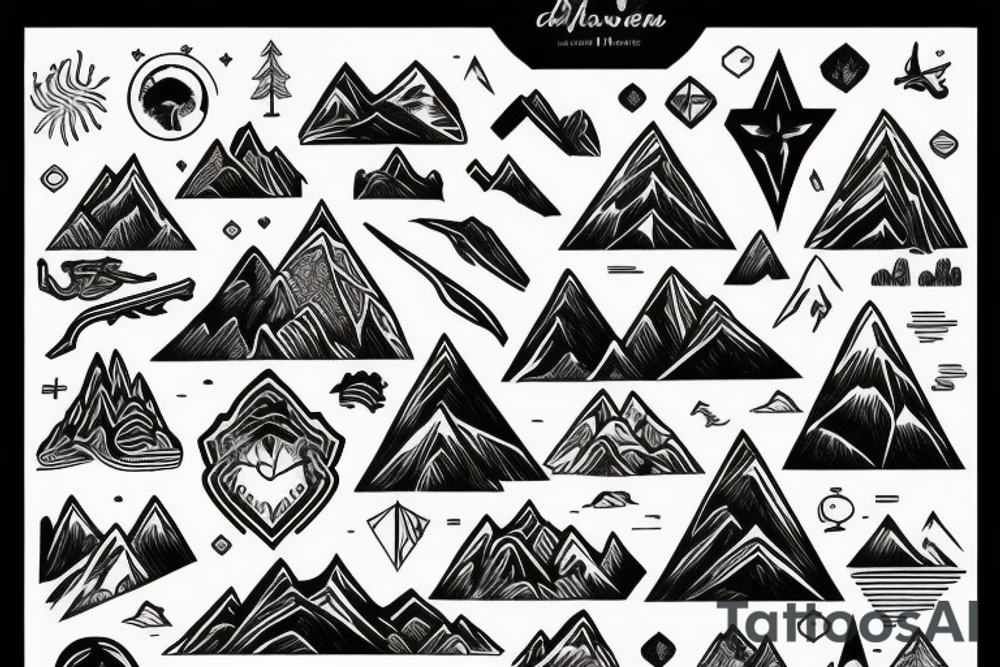 Mountains tattoo idea