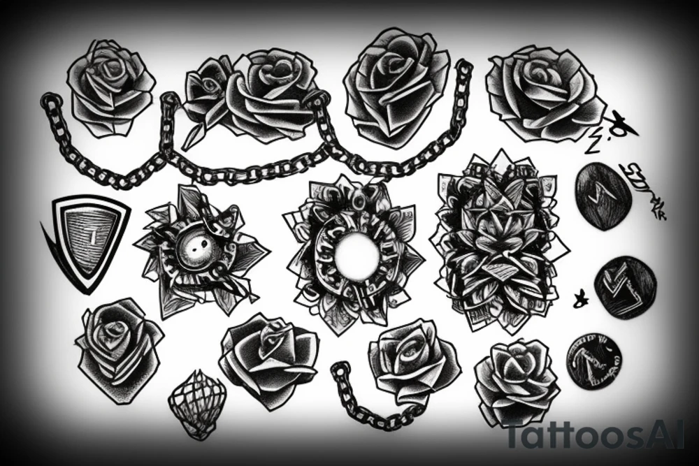 three chain links tattoo idea
