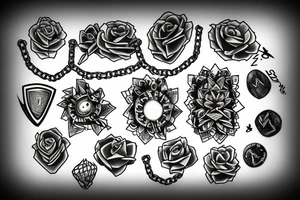 three chain links tattoo idea