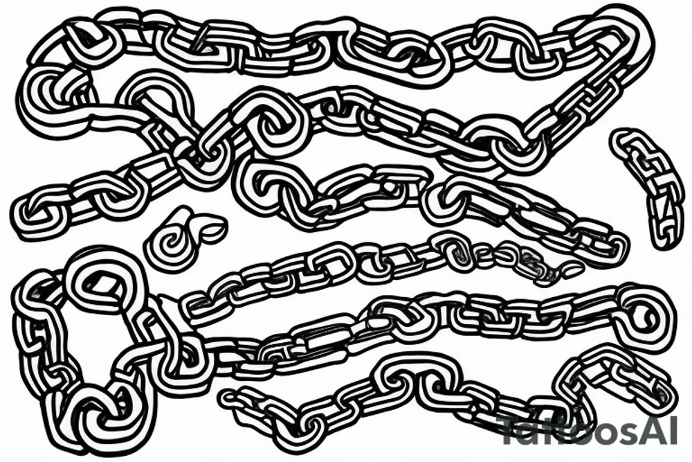 three chain links tattoo idea