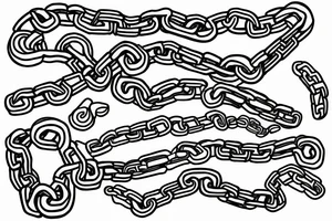 three chain links tattoo idea