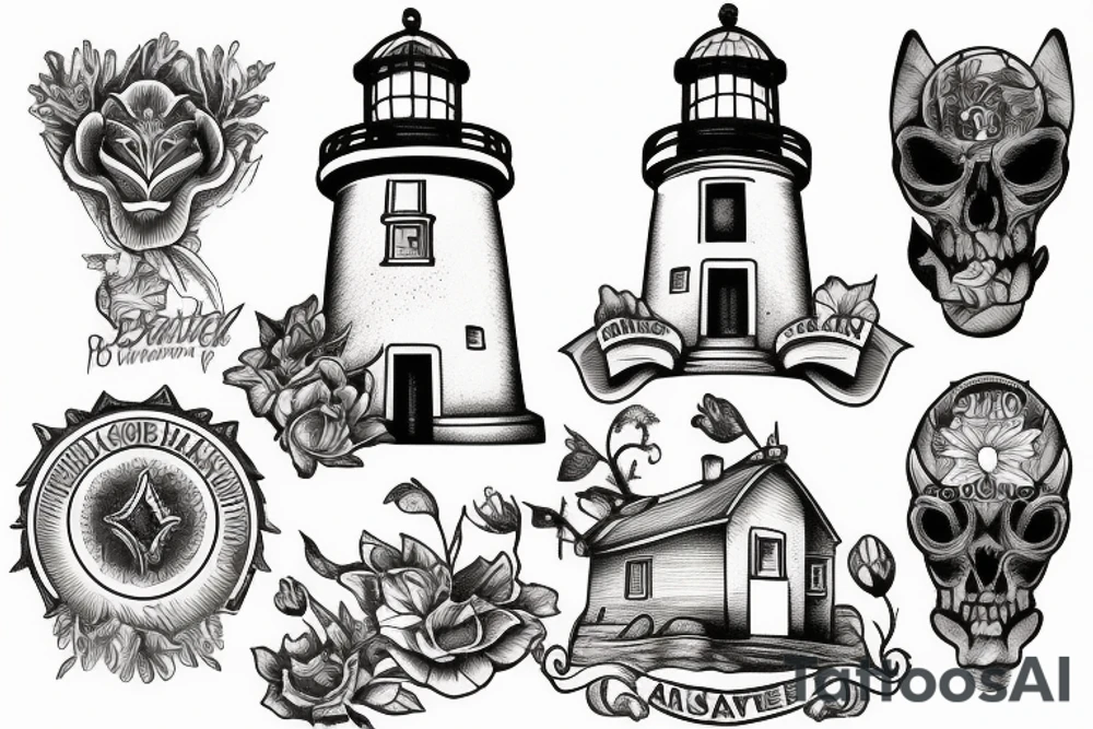 batanes lighthouse tattoo idea