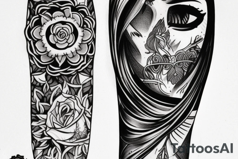 волшебные пионы tattoo idea