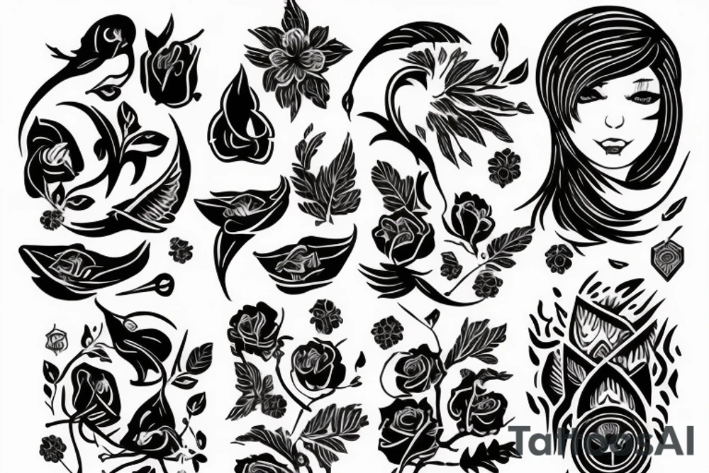 волшебные пионы tattoo idea