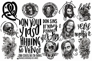 "if you don't sin Jesus died for nothing" tattoo idea