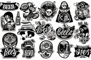 Beer and Friends Whit the sentance less work tattoo idea