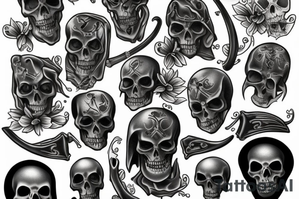 memento mori grim reaper tattoo idea