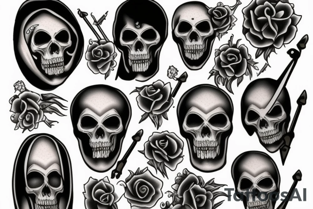 memento mori grim reaper tattoo idea