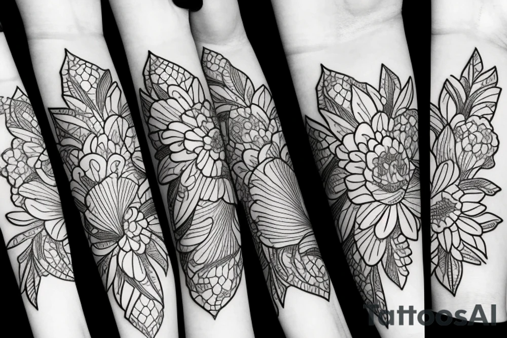 Carnation bouquet tattoo idea