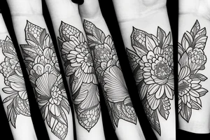 Carnation bouquet tattoo idea