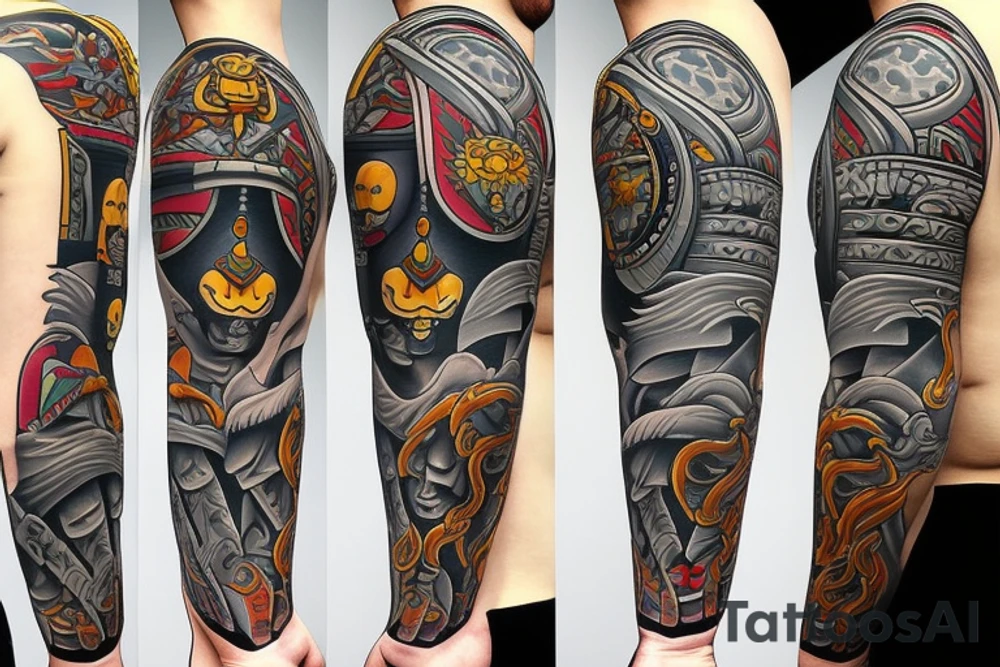 Homer warrior tattoo idea