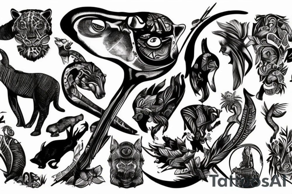far cry 3 sleeve style but without animals tattoo idea