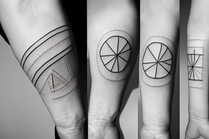 axiom of infinity written out turned into a minimal fine line tattoo tattoo idea